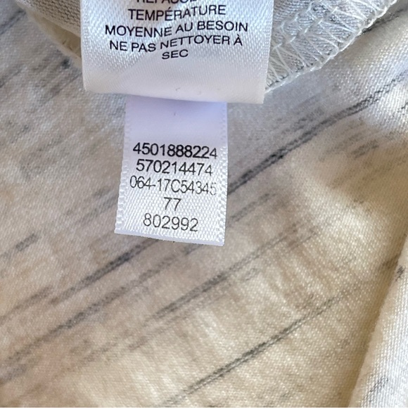 Chico’s Zenergy Sz 1 Tiger Face Long Sleeve Tunic Ivory Black Gold Studs Size M - Picture 10 of 13